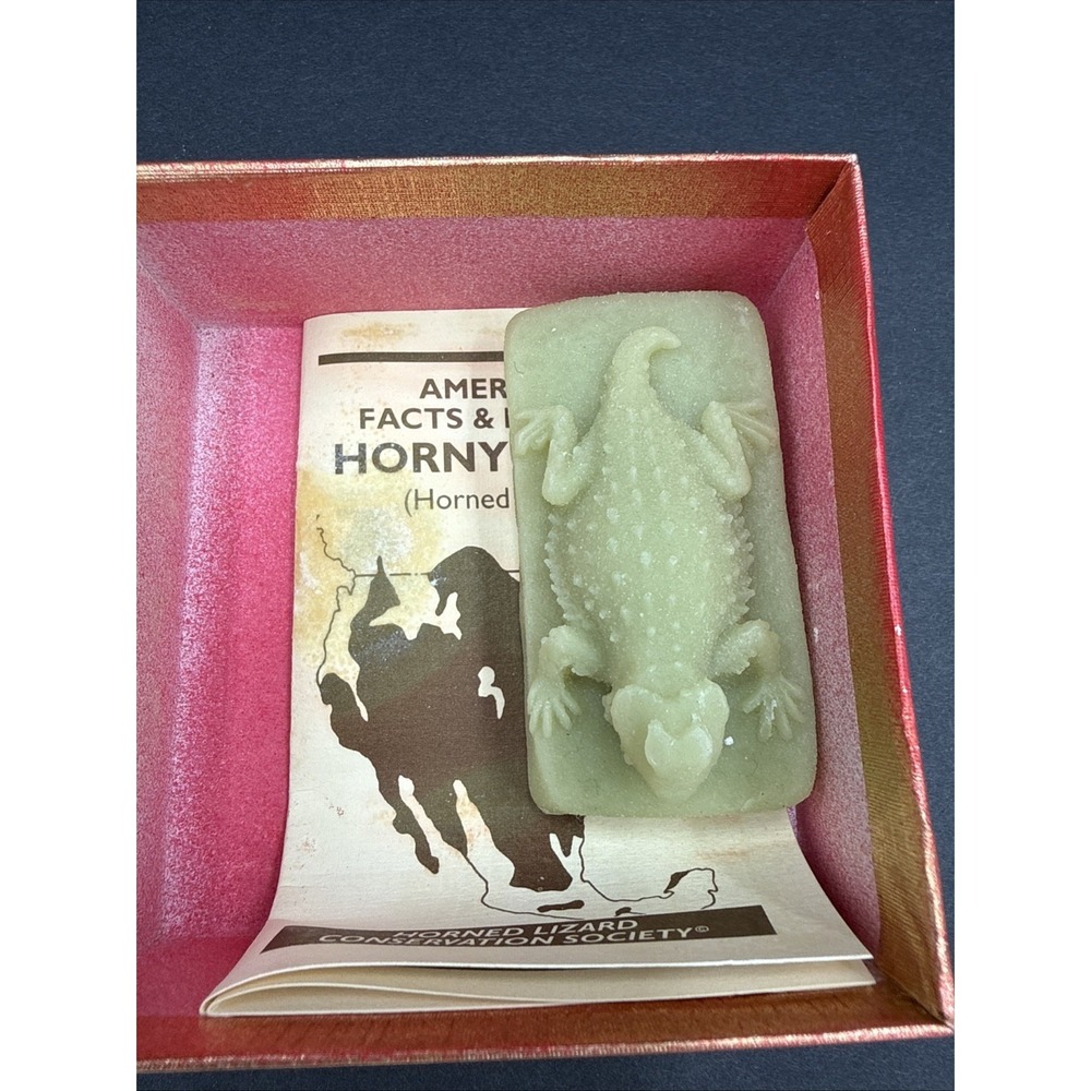 Vintage Horned Lizard Soap Horny Toad Novelty Gag Gift Southwestern w Box